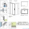 Radaway Idea Black Kdj ścianka boczna 100cm prawa szkło przejrzyste 387052-54-01R